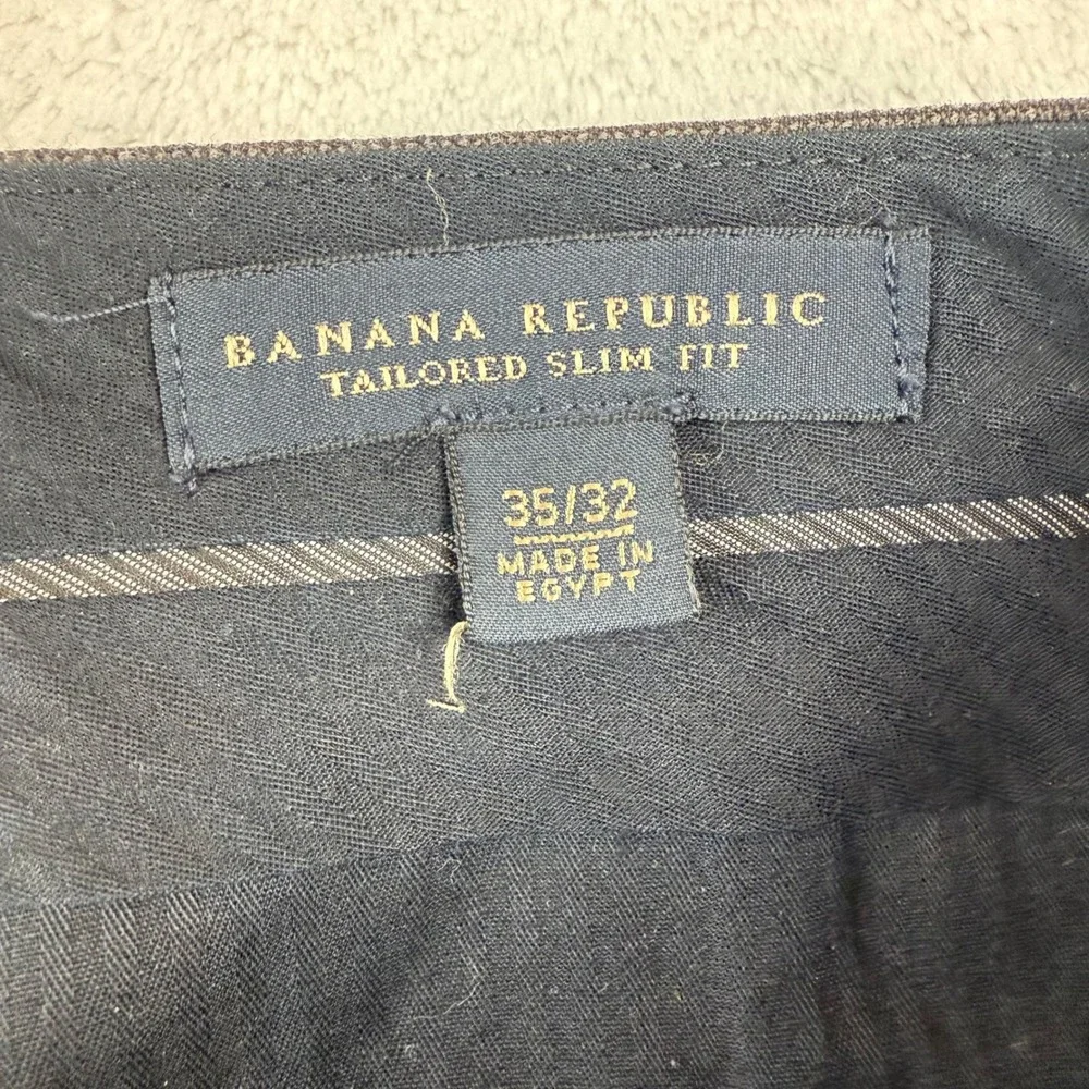 Banana Republic Tailored‎ Slim Fit 100% Wool Italian Fabric Dress Pants 35x32